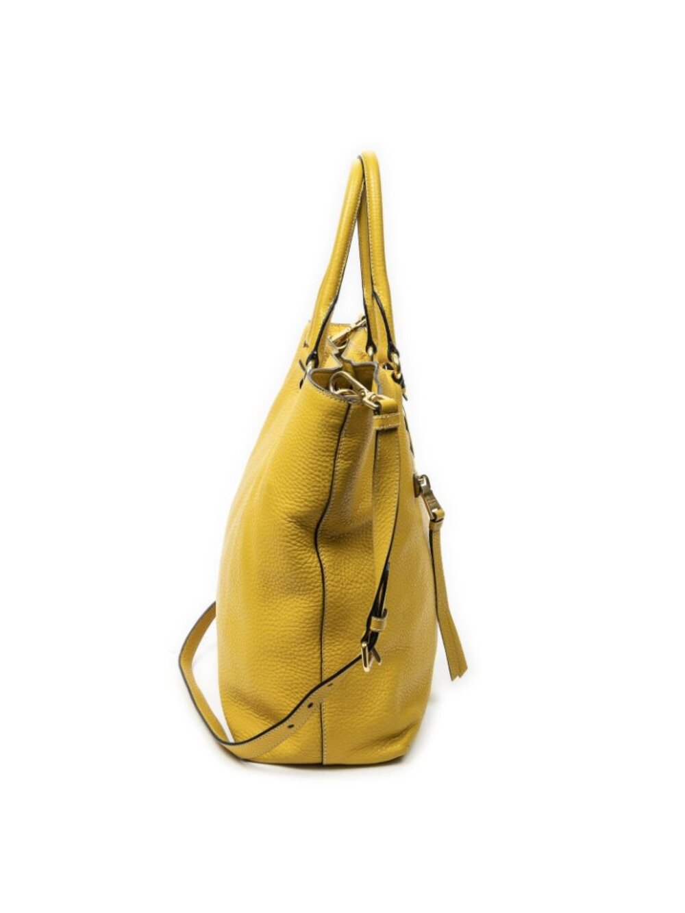 ★SOLD★ Prada Convertible Zip Tote Yellow Color Vitello Dyno - Picture 4 of 10